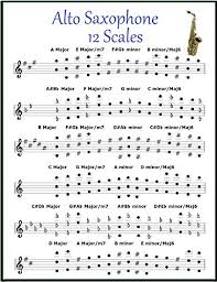 Alto Saxophone Chart 12 Scales For Sax