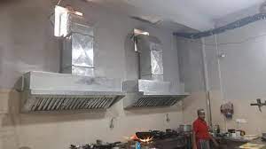 stainless steel commercial kitchen hood