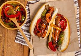 en sausage and peppers sandwich