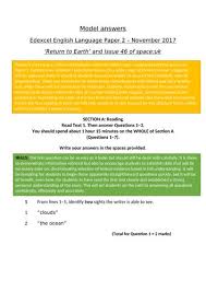 Guru ib ess essay question 6 7. English Language Paper 2 Question 2 Example Answer