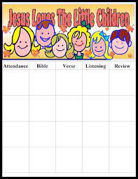 attendance charts for sunday school