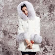 Womens Faux Fur Coat Fur Hood Coat
