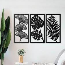 Tropical Leaf Wall Art Set Of Three