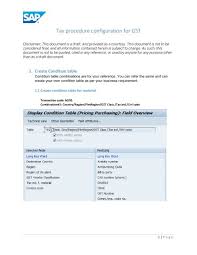 sap gst configuration guide india pdf