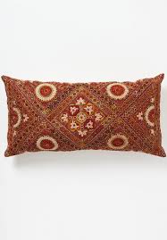 indian pillow in red orange