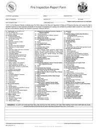 fire inspection form template fill