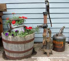 Potting Bench Whiskey Barrels And