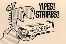 Image result for yipes stripes fruit stripe gum