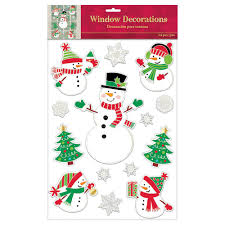 Amscan Christmas Snowman Embossed Foil Window Clings 3 Pack