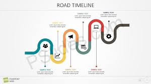 Free Curved Road Powerpoint Timeline