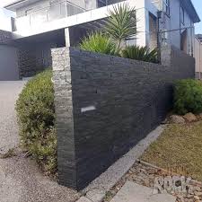 Charcoal Slate Stack Stone Wall