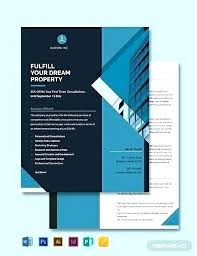 2 Page Brochure Template New Polygonal Blue Business Vector