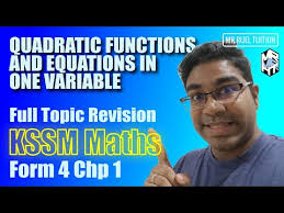 Kssm Mathematics Form 4 Chapter 1