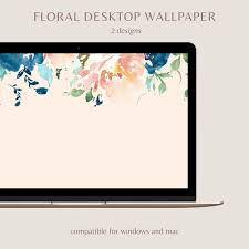 Peach Flower Watercolor Desktop