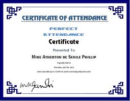 Attendance Certificate Template Word Certificate Of Attendance