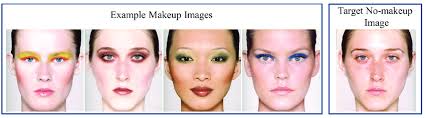 we take multiple makeup images as the