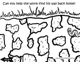 A closer look into the small wilderness! Worm Coloring Pages