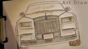 Drawing tutorials, sedans | 8. How To Draw Rolls Royce Phantom Sketch Step By Step Feburary 2021 Sketch Core