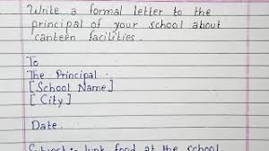We did not find results for: Write A Formal Letter To The Principal Of Your School About The Canteen Facilities Youtube