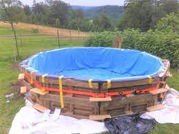 Basic pool kits come standard with a vinyl pool liner and skimmer. 5 Geniuses Who Built Their Own Diy Above Ground Swimming Pools Home Rebellion