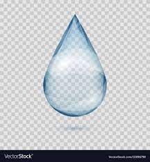 falling transpa water drop isolated