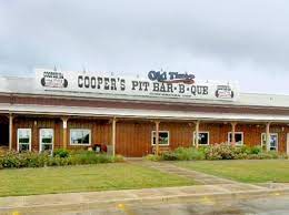 look for the famous coopers bbq sign