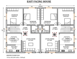 60 X40 East Facing House Plan Is Given