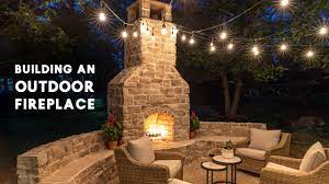 building an outdoor fireplace with