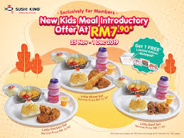 You can now get the 2015 sushi king member card at only rm20 and enjoy: New Kids Meal At An Introductory Price Of Rm7 90 Sushi King Morepromo