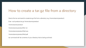 ppt how to create tar gz file