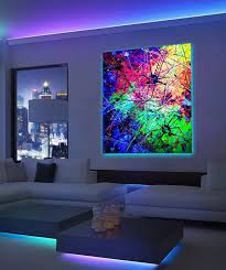 Abstract Painting Colourful Original Uv