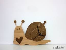 Cute Snail Wooden Wall Clock Canada