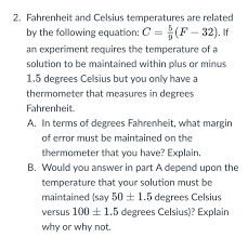 fahrenheit and celsius bartleby