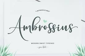 It is designed and created with the upright look. Ambrossius Script 345672 Calligraphy Font Bundles