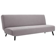 armless sofa cover light grey