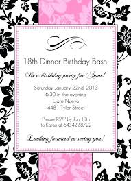 18 Birthday Invitation Party Invitations Home A Personalised Girl