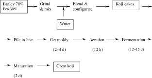 Typical Flowchart Of Preparation Of Chinese Great Koji Koji