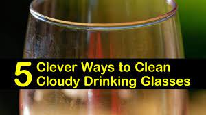 Clean Cloudy Drinking Glasses