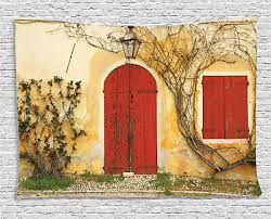 Rustic Tapestry Aged Doors Tuscan House