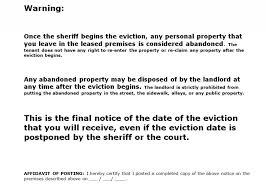 eviction notice template eviction notice