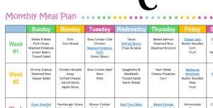 Free Printable Monthly Meal Plan Facebook The Resourceful Mama
