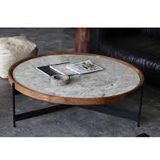 Round Coffee Table Top Marble Meja