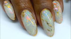 white opal gel nail tutorial made