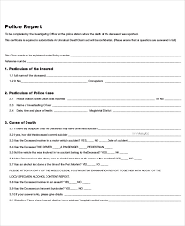 Sample Police Report Template Police Report Writing Eclipse