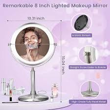 vesaur lighted makeup mirror 8 8 5