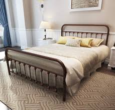 temmer metal bed frame queen size with