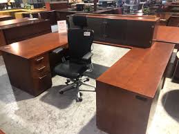 Commerical industrial home office furniture wholesale u shape laminate office desk with hutch. Executive U Shaped Office Desk Wall Hutch Used Superior Office Services