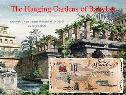 The hanging gardens, one of the seven wonders of the ancient world, are mentioned by several greek authors: The Hanging Gardens Of Babylon