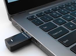 laptop with a usb adapter