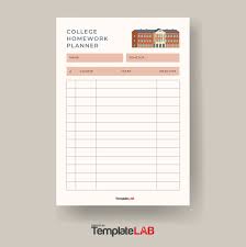 15 printable homework planners pdf